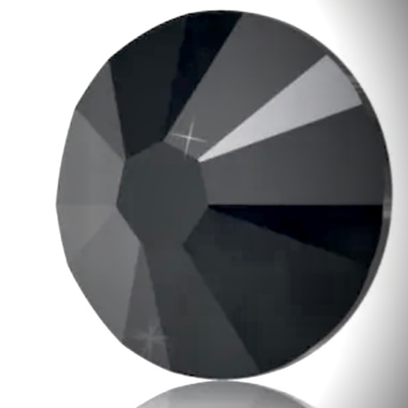 Unique Silver Metal Filigree Stretch Statement Bracelet Faceted Jet Black Gems - Picture 8 of 8